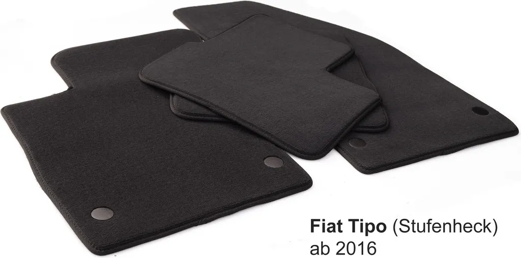 Tappetini Fiat Tipo in Velours Neri - Set 4 Pezzi Qualità Originale