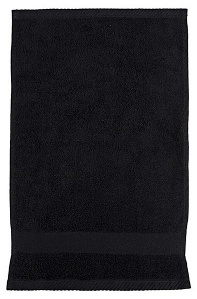 Fair Towel - Gäste-Handtuch "Cozy", Baumwolle aus biologischem Anbau LT3856 (Einheitsgröße) (Schwarz)