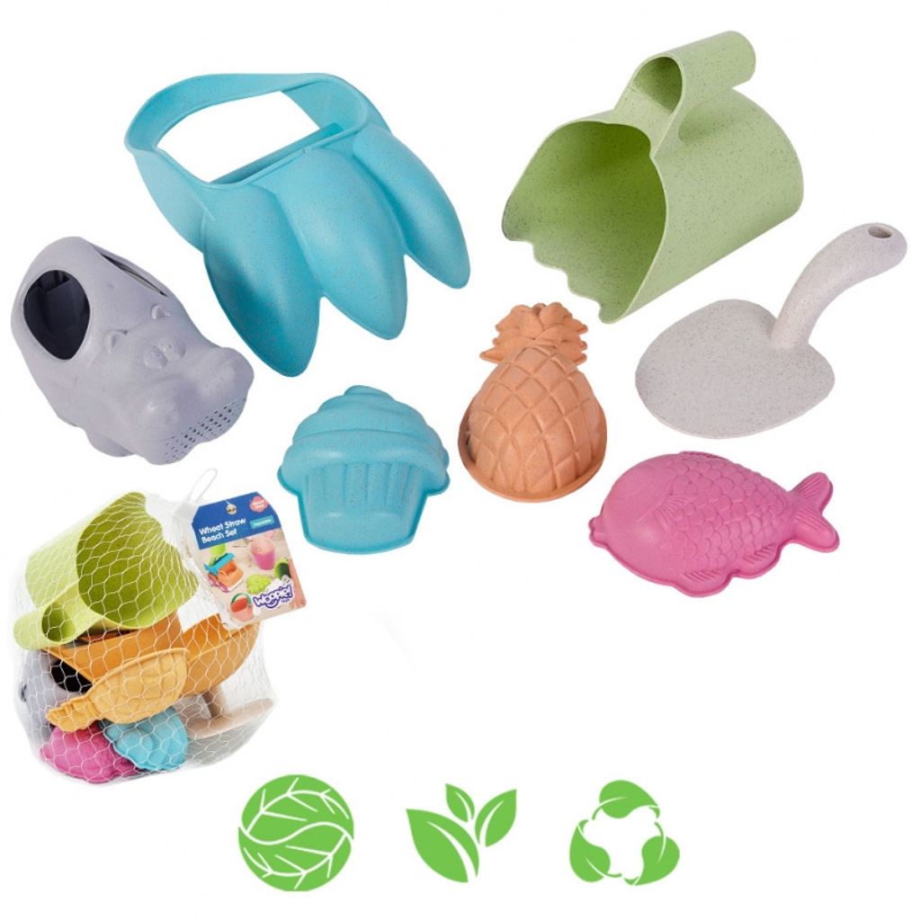 WOOPIE GREEN Sand Set mit Klauen 7 el. BIODEGRADOUS ORGANISCHES MATERIAL