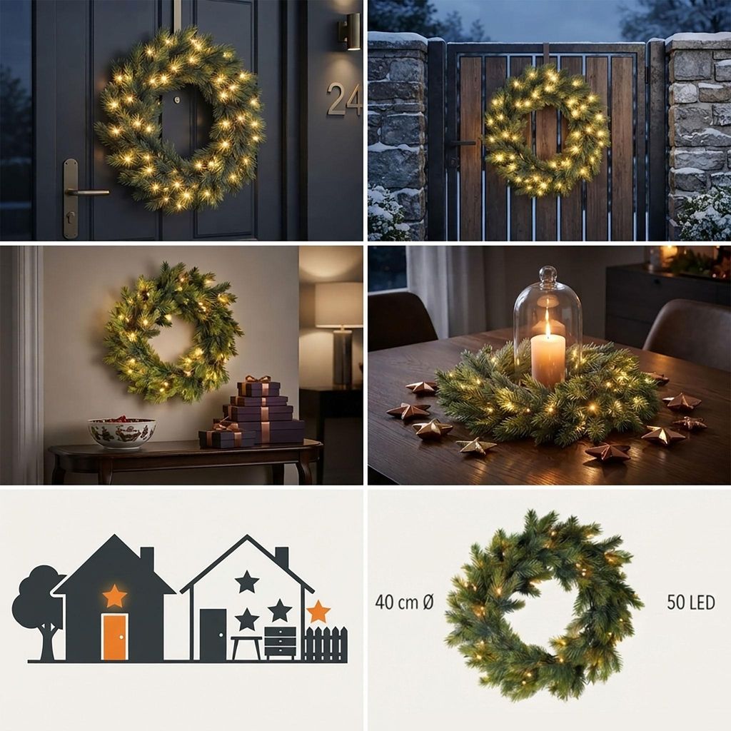 Büschel Lichterkette warmweiß - 22 m / 3000 LED