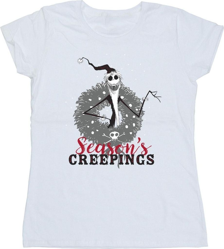 Disney - "The Nightmare Before Christmas Seasons Creepings" T-Shirt für Damen BI35828 (XL) (Weiß)