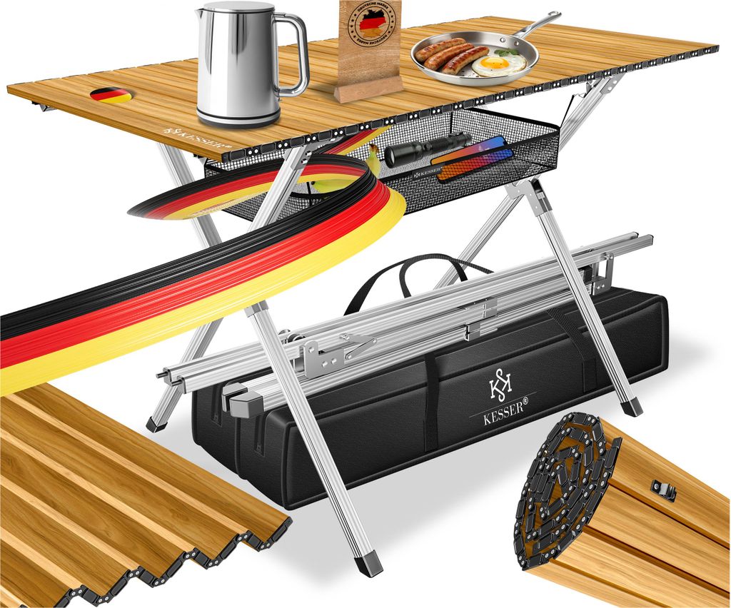 KESSER® Campingtisch Klapptisch faltbar bis 100kg mit Produktbild 