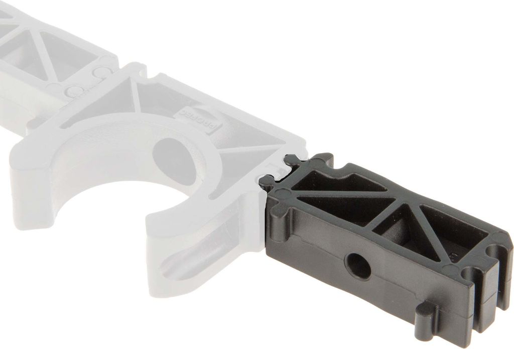 tecuro Distanzstück für Rohrschelle Rohrclip Ø 50 mm, Adapter, PP schwarz