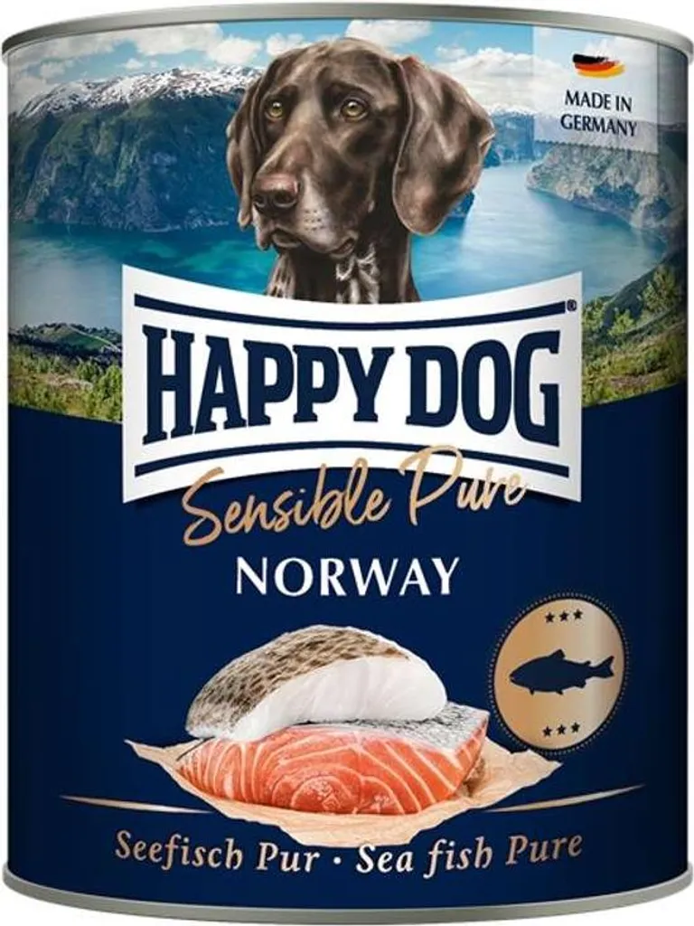 Nourriture hypoallergénique HappyDog Sensible poisson de Norvège