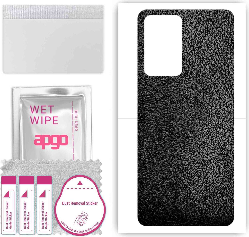 apgo Rückseite Schutzfolie, Skin, kompatibel mit Oppo Reno7 A, Hinten Displayschutzfolie aus Vinylfolie, kratzfest, einfache Montage - Schwarzes L...