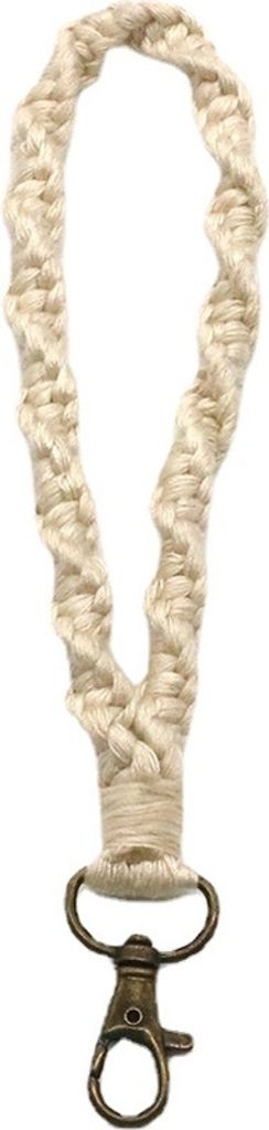 Baumwolle String Knitting Wristlet Keychain Armband mit Schlš¹sselringen Schnalle fš¹r Schlš¹ssel Kartenhalter Make-up Tasche Frauen M?dchen