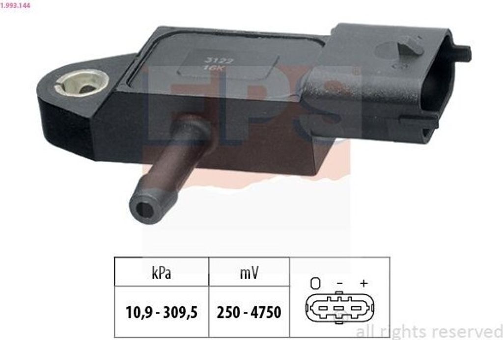 EPS Luftdrucksensor Höhenanpassung 1.993.144 Leitung an AGR-Ventil für FORD MONDEO IV Turnier (BA7)