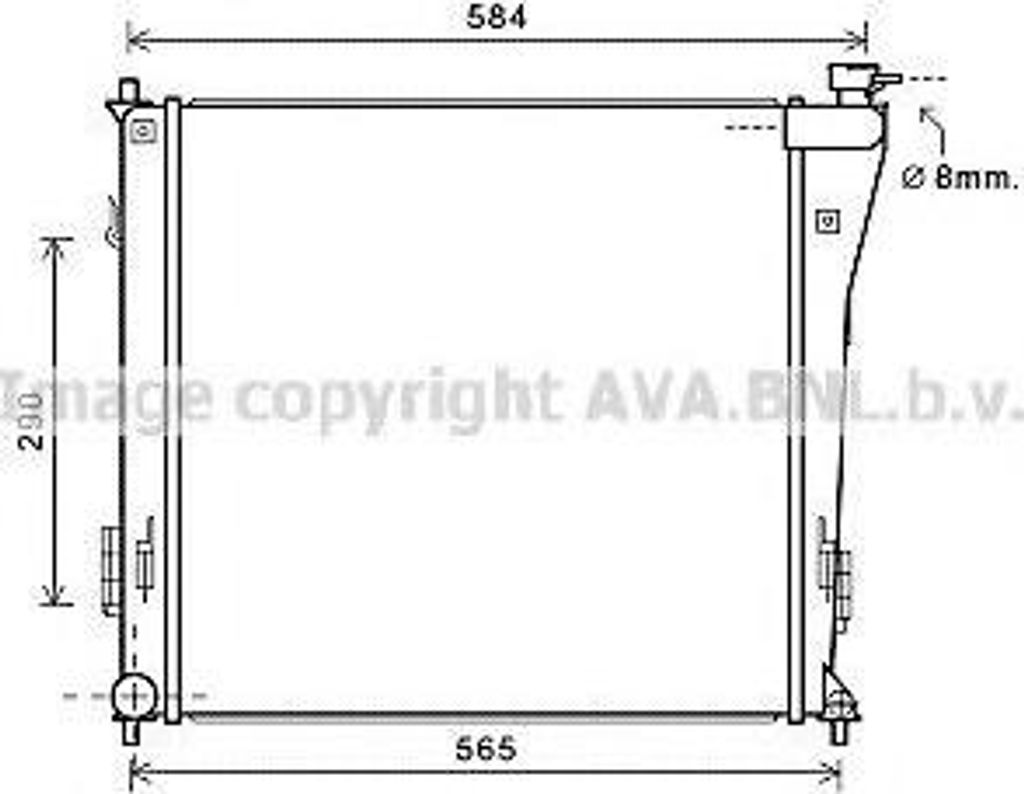 PRASCO HY2303 Kühler Wasserkühler Motorkühler für HYUNDAI i40 CW (VF) i40 (VF)
