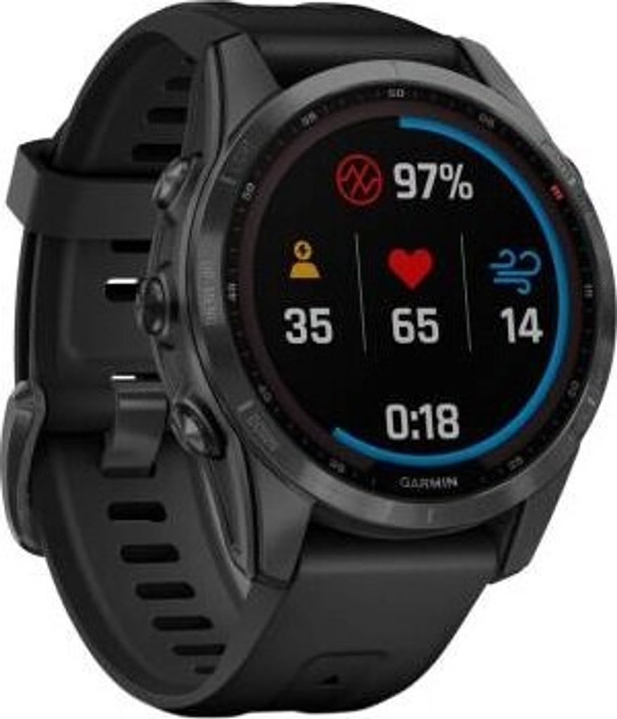 Garmin fenix 7S Solar schwarz/schiefergr Produktbild 