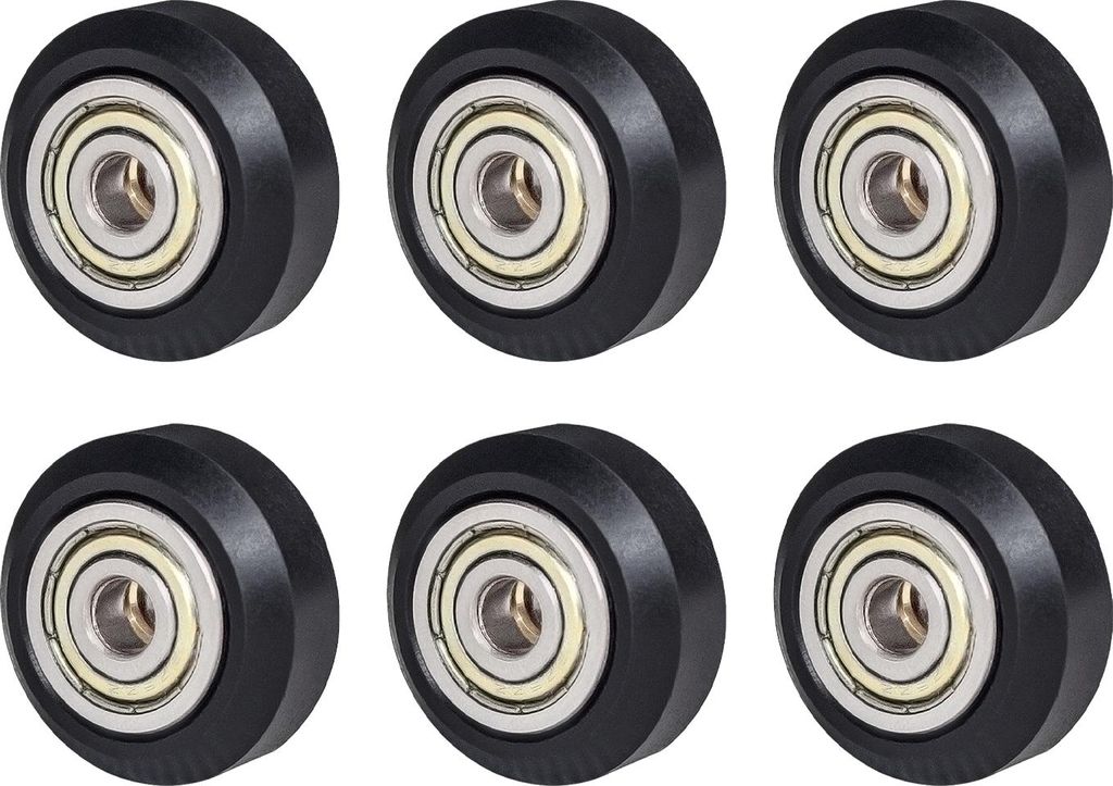 6pcs 3D Printer Parts POM Pulley Wheel 625zz Idler Pulley Gear Passive Round Wheel Compatible with Creality Ender 3 CR-10 CR-10S
