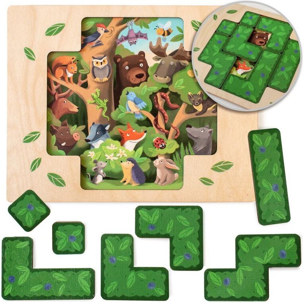 Vemkel Tetris-Puzzlespiel aus Holz "Wer hat wen gefunden" Produktbild 