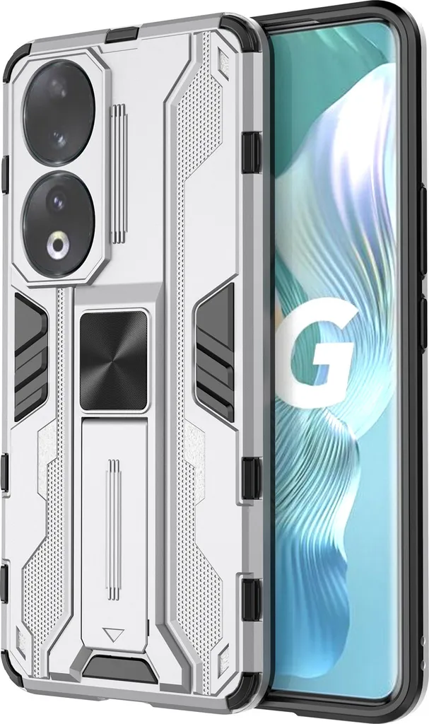 Custodia Honor 90 Argento Fashion: Protezione Urban e Supporto Stand