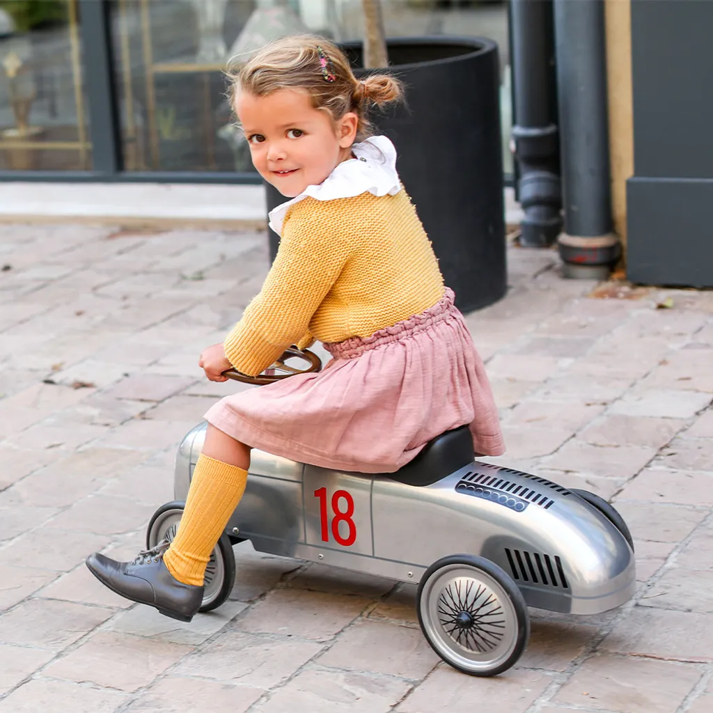 Baghera Audi Roadster : Voiture à pédales classique pour enfant grise