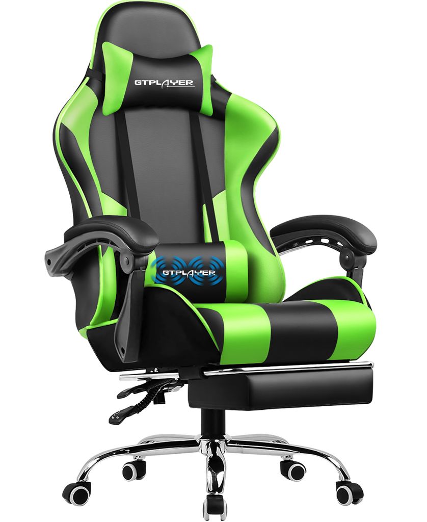 GTPLAYER Gaming Stuhl mit Fußstütze und Produktbild 