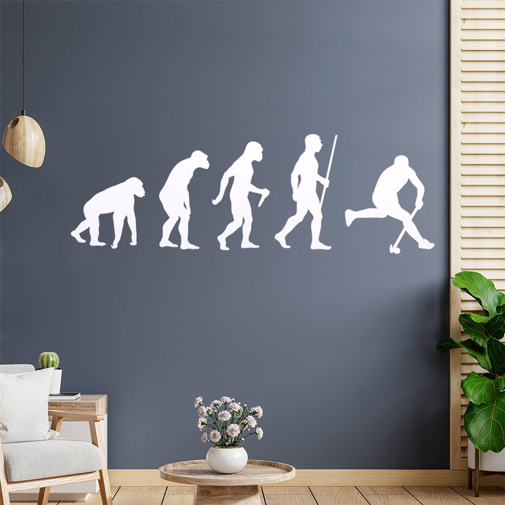 Hockey Ball Evolution Wandtattoo Wandaufkleber Wall Sticker - Dekoration, Küche, Wohnzimmer, Schlafzimmer, Badezimmer