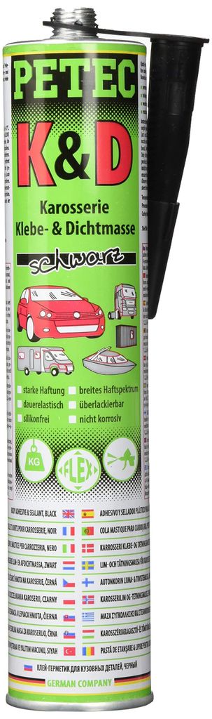 Petec 94730 K&D Adesivo e sigillante per carrozzeria nero, Immagine del prodotto 