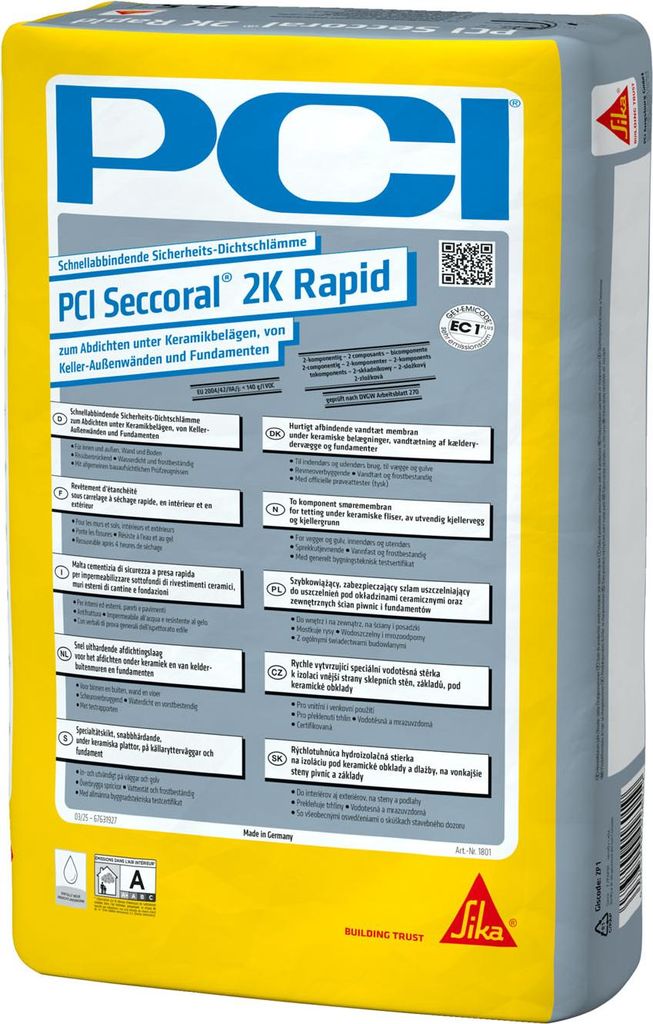 PCI Seccoral 2K Rapid 12,50kg Part A grau Produktbild 