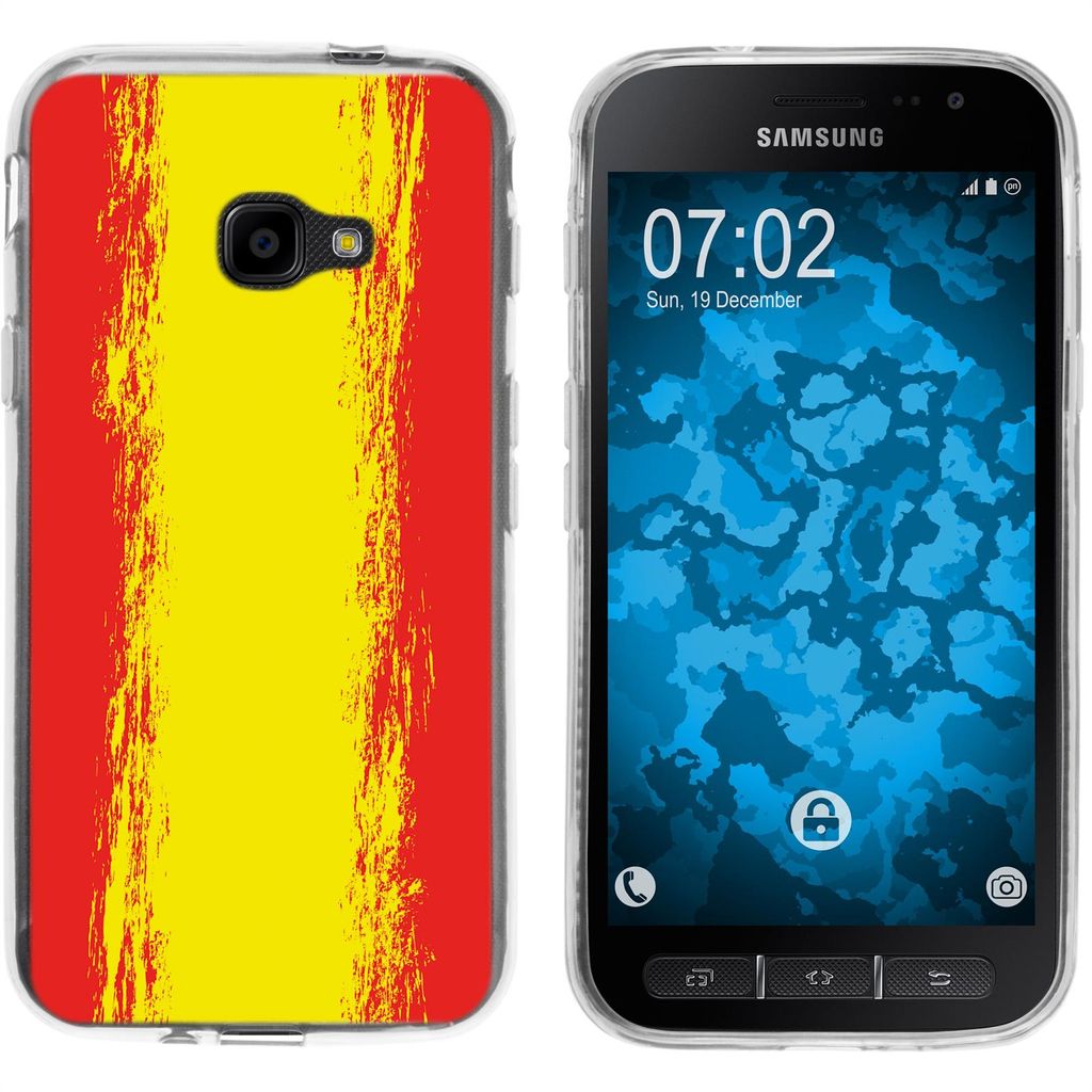 PhoneNatic Case kompatibel mit Samsung Galaxy Xcover 4 / 4s Silikon-Hülle WM Spanien M11