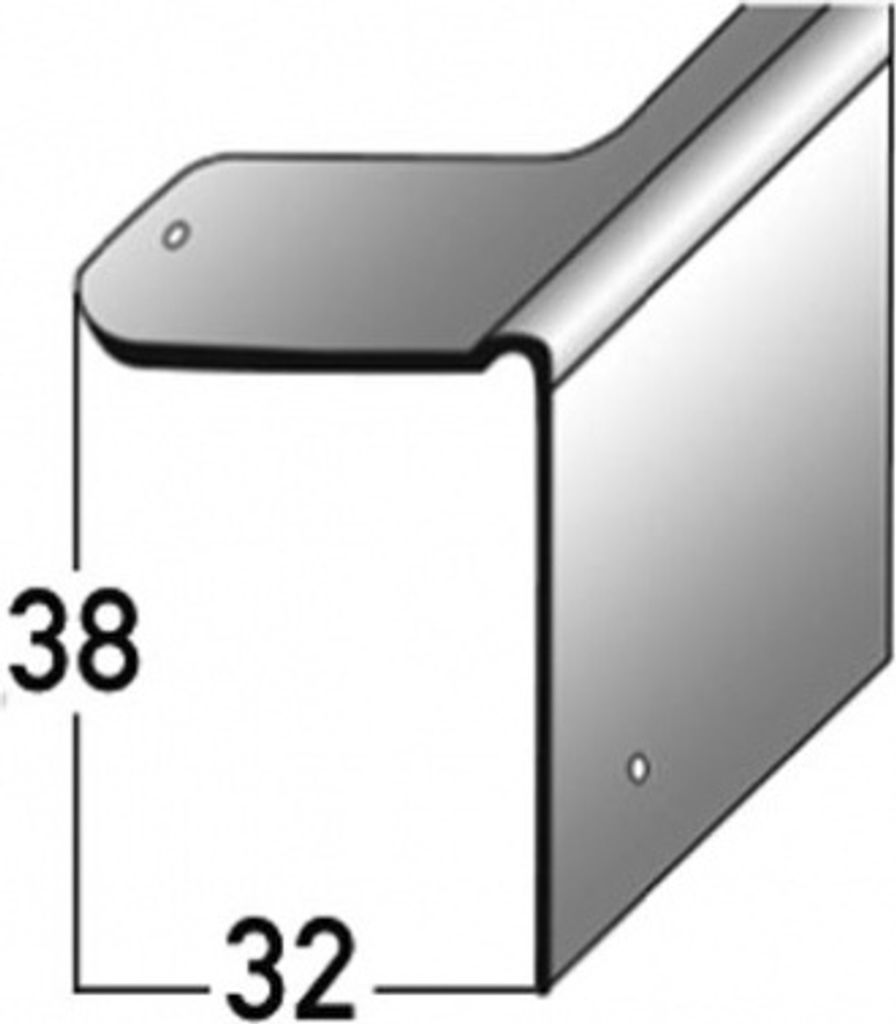 Reparaturwinkel für Treppensanierung, für Holztreppen, verzinkter Stahl, 38 mm Nase, inkl. Befestigungszubehör-2000
