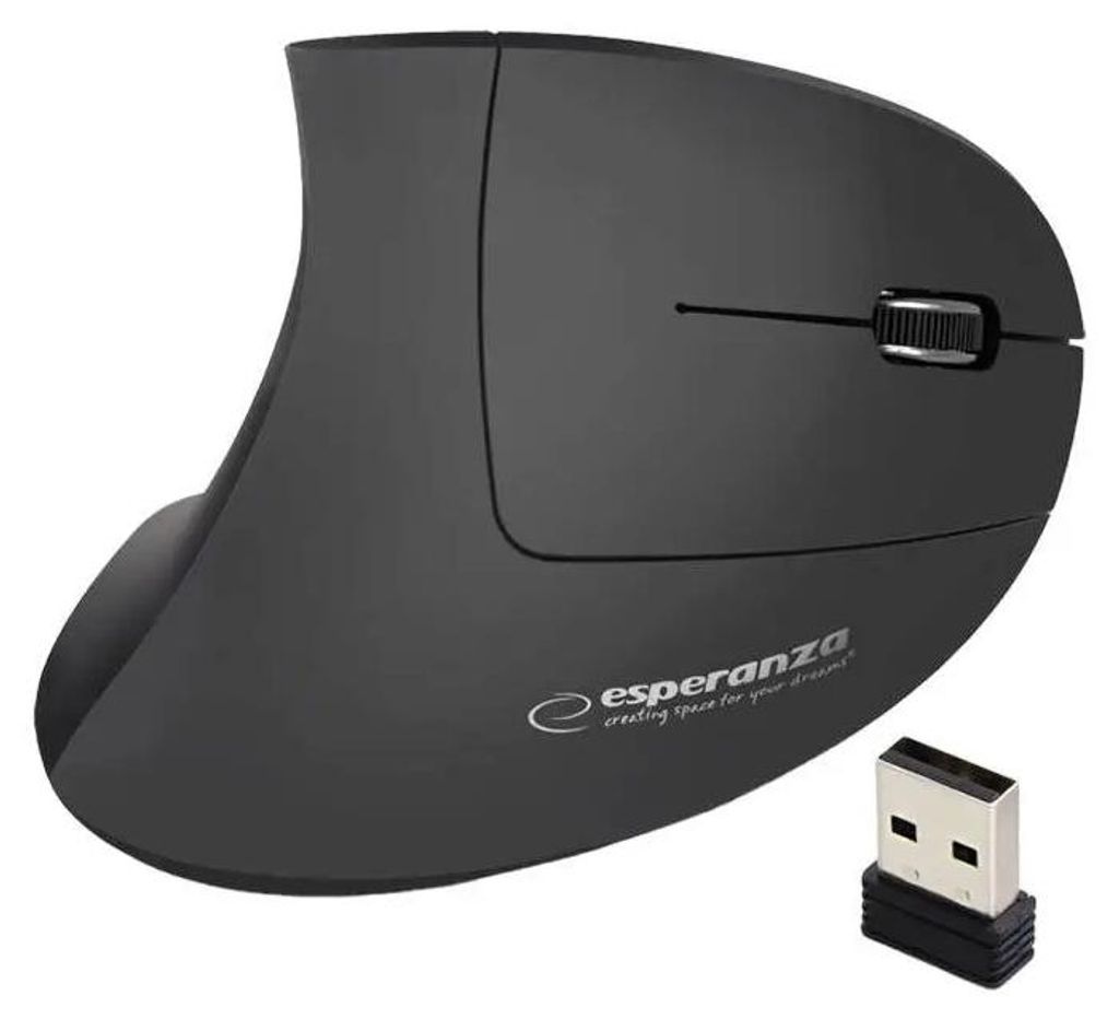 Esperanza Wireless 2,4 GHz vertikale optische Maus 6D USB Corvus