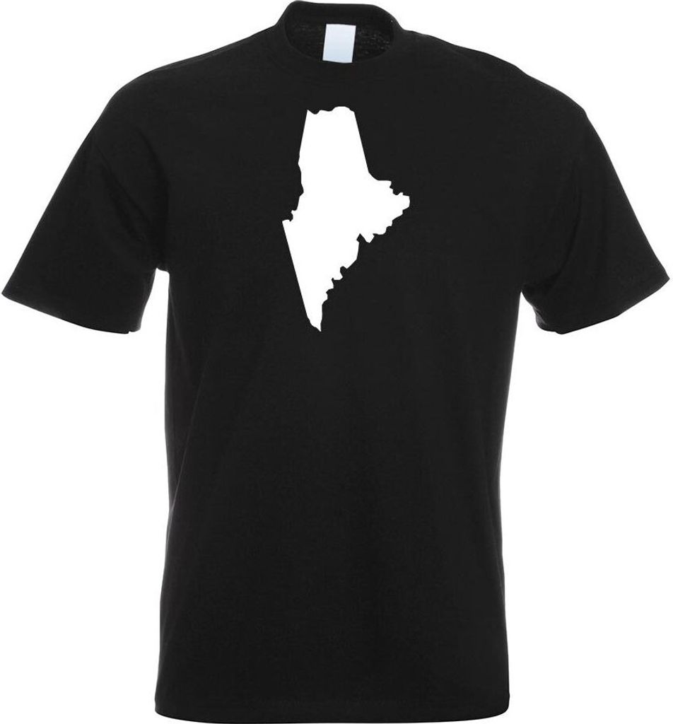 Kiwistar - T-Shirt - schwarz - USA - Maine Augusta Herren Funshirt Bedruckt Design Sprüche Spruch Motive - mit Motiv Bedruckt - Funshirt Design - ...