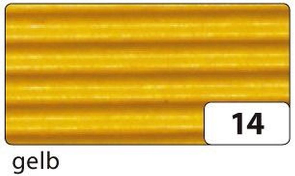 Folia 741014 Carton ondulé - 50 x 70 cm, jaune Image du produit 