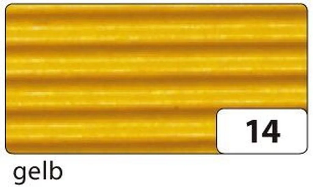Folia 741014 Cartone ondulato - 50 x 70 cm, giallo