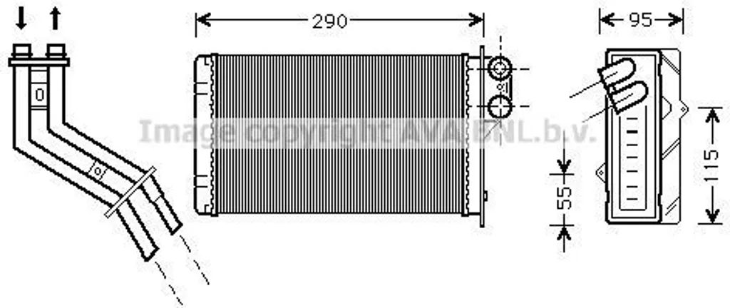Echangeur thermique chauffage PRASCO RT6227 en aluminium haute qualité