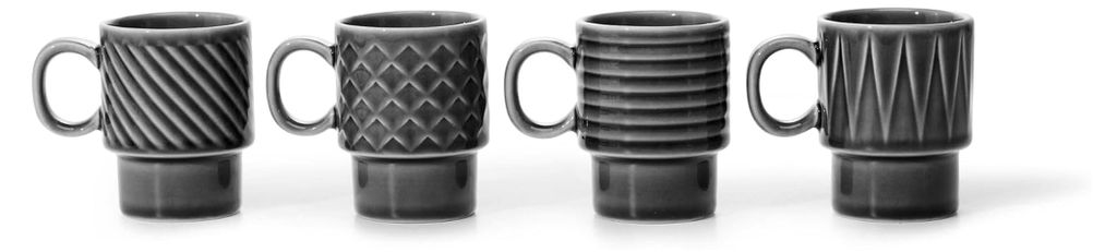 Espresso Tassen, Steingut, 10 cl, 4 Stück