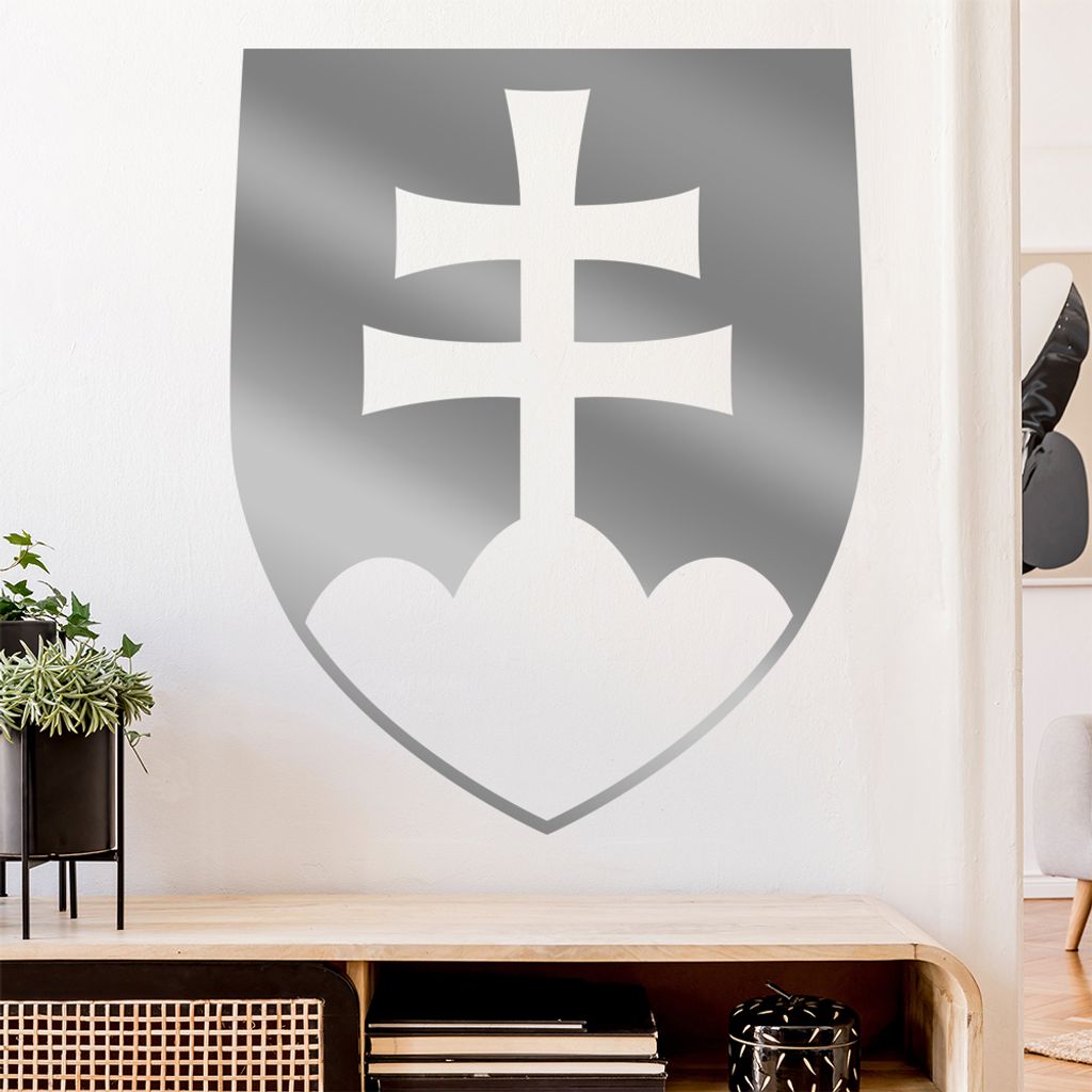 Slowakei Wappen Wandtattoo Wandaufkleber Wall Sticker - Dekoration, Küche, Wohnzimmer, Schlafzimmer, Badezimmer