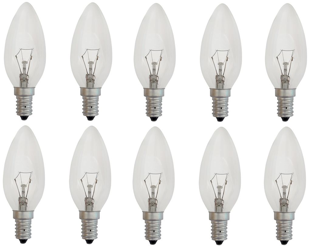 E14-25 Watt Tropfen Lampe klar Glühlampen 25W Glühbirne 