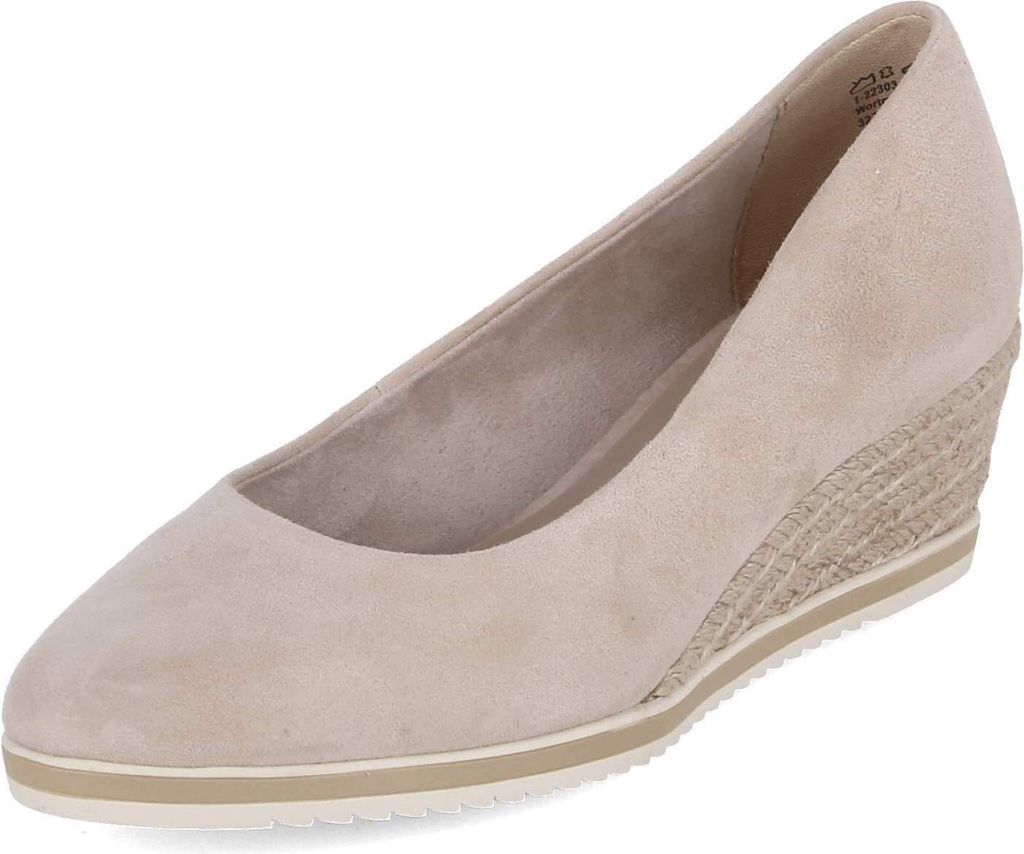 Tamaris Damen Pumps Leder Keilabsatz Bastoptik 1-22303-42, Produktbild 8