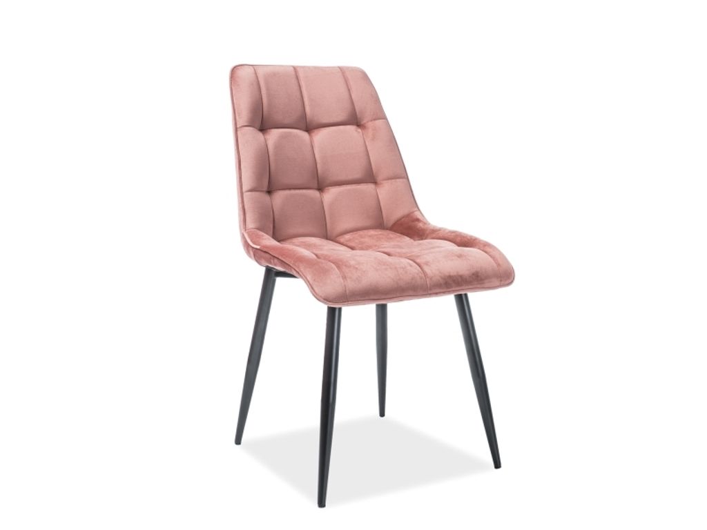 Polsterstuhl Samt Rosa Schwarz 89cm Essz
