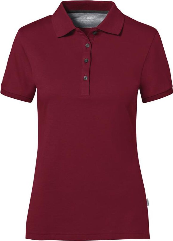 HAKRO Baumwolle Tec Damen Poloshirt 214, weinrot, 3XL