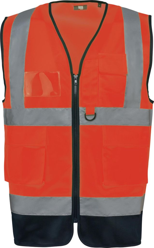 WK. Designed To Work Recycelte HI-VIS SICHERHEITSWESTE mit Reißverschluss