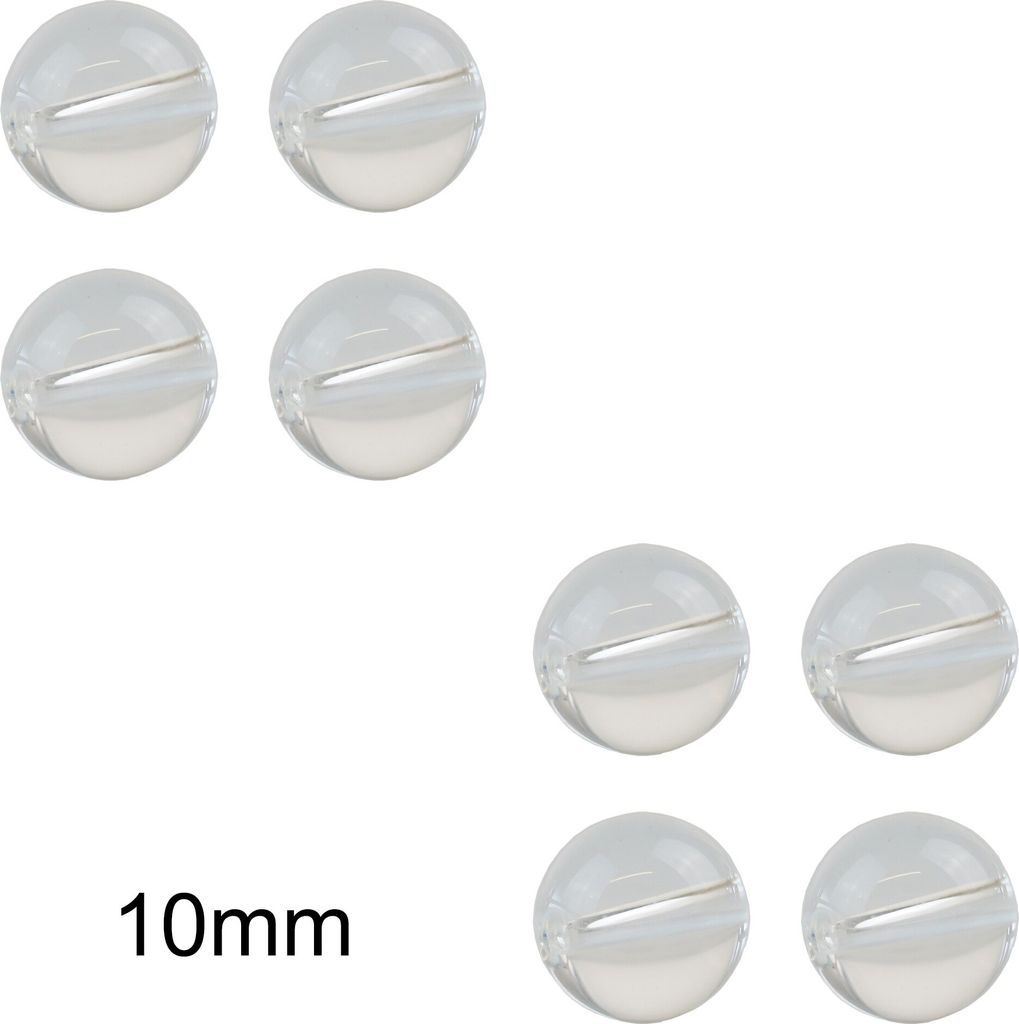 Pilkmaxx Glasperlen Transparent für Texas & Carolina Rig, Größe/Packungsinhalt:10mm / 8 Stück