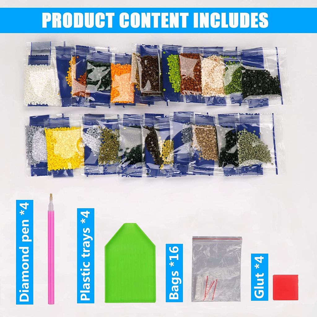 ARTDOT Diamond Painting Kit Completo, 240 Slots Diamond Painting Accessori per Organizzare