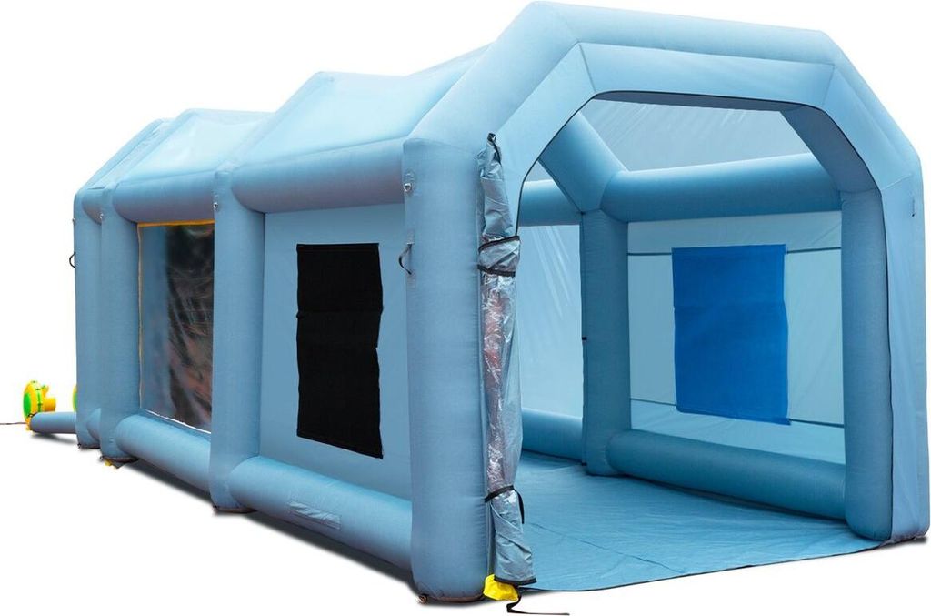 Inflatable Spray Booth Car Paint Tent 20x10x8ft Filter System 2 Blowers