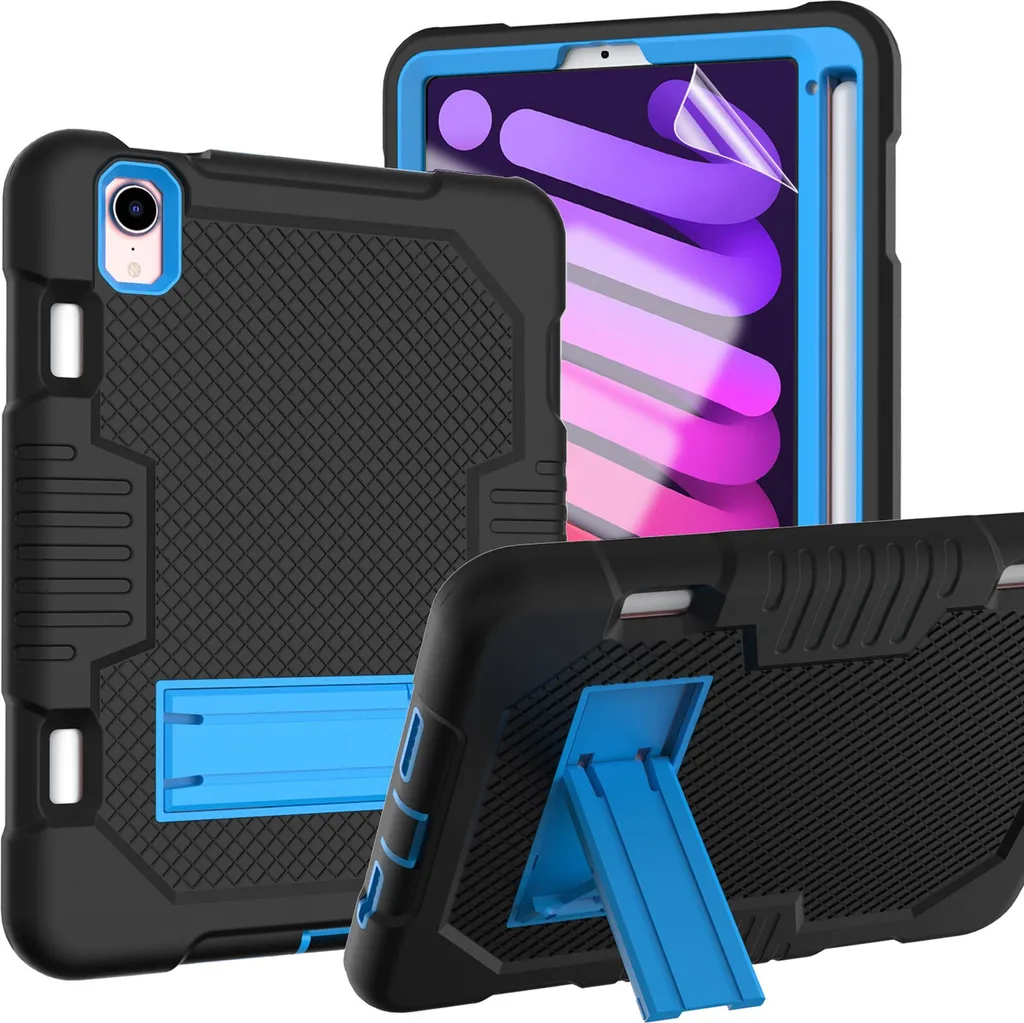 Cover iPad Mini 6 Professionale Nera con Slot Penna e Stand Integrato