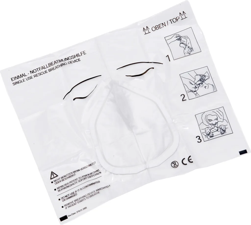 Aide respiratoire DIN 13154 LEINA à usage unique avec filtre intégré