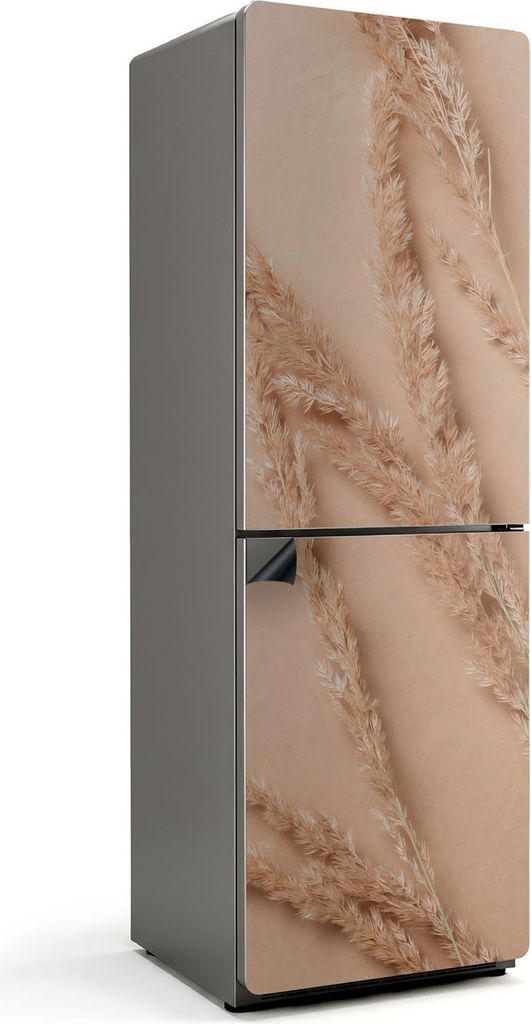 Natürliche Grashalme – Magnetische Kühlschrank Abdeckung – Dekorfolie magnetisch Küche – Kühlschrank Magnet Deko – selbstklebende Magne...