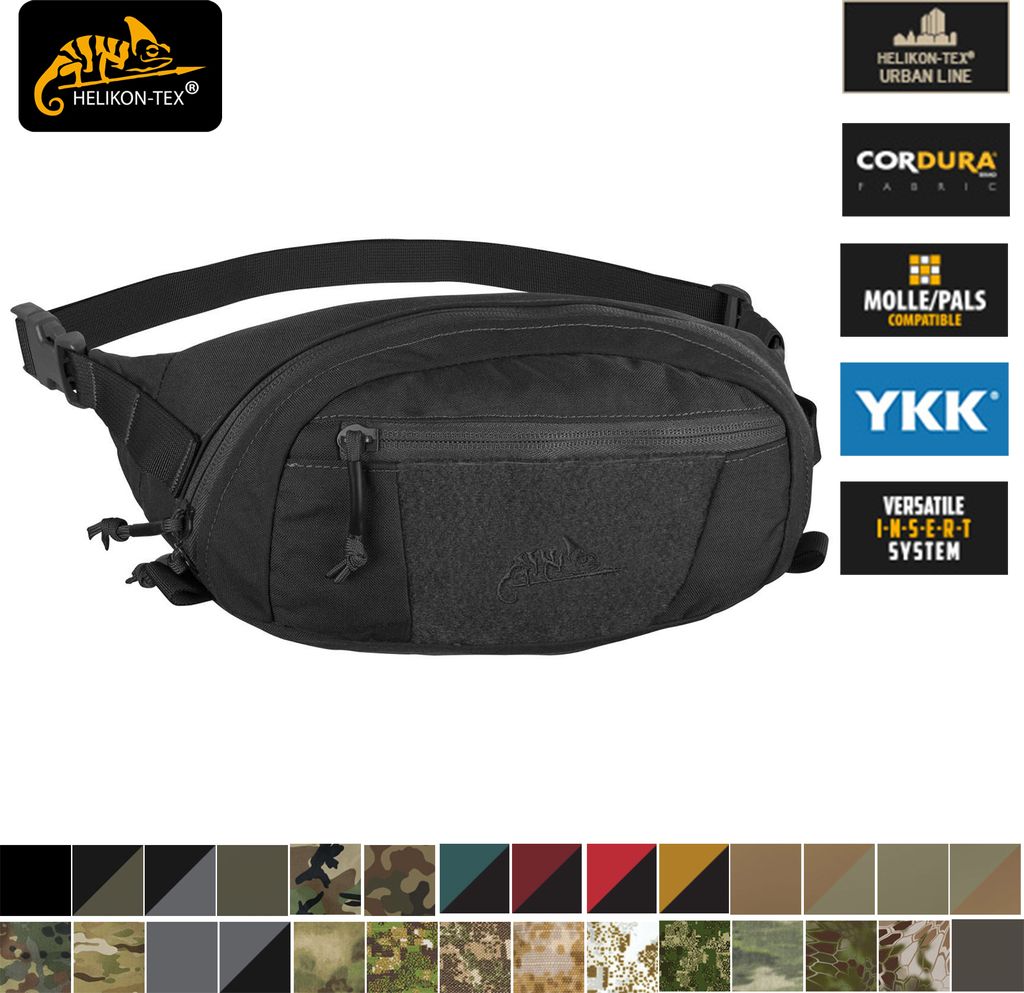 Helikon-Tex Bandicoot Hüfttasche – Cordura – in mehreren Varianten erhältlich, Farbe:Schwarz