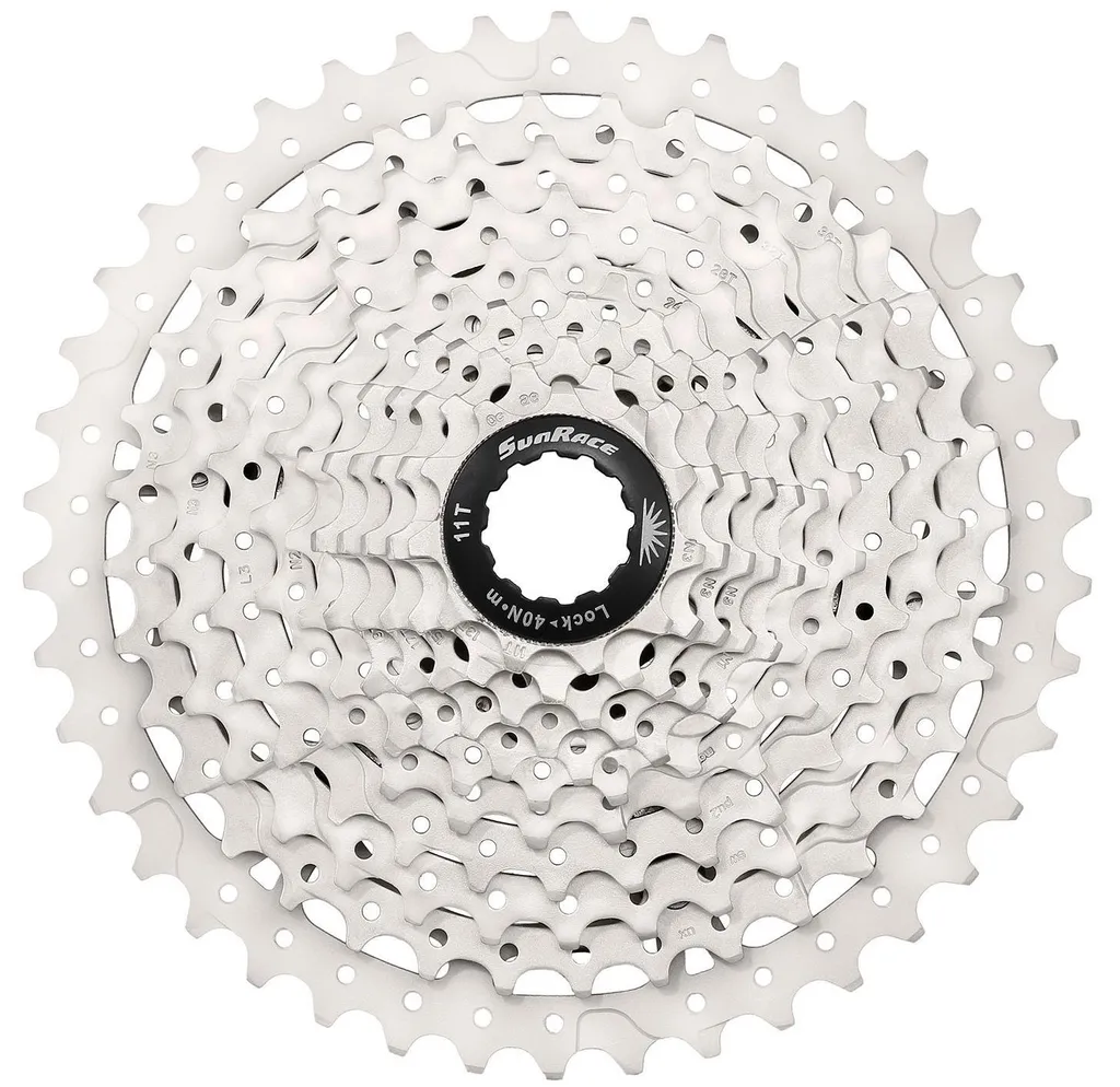 Cassette SunRace CSMS3TAZ 11-46 dents 10V avec étoile en aluminium