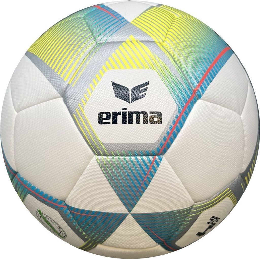 Erima HYBRID Lite 290 Trainingsball weiß blau neongelb silber Gr 4