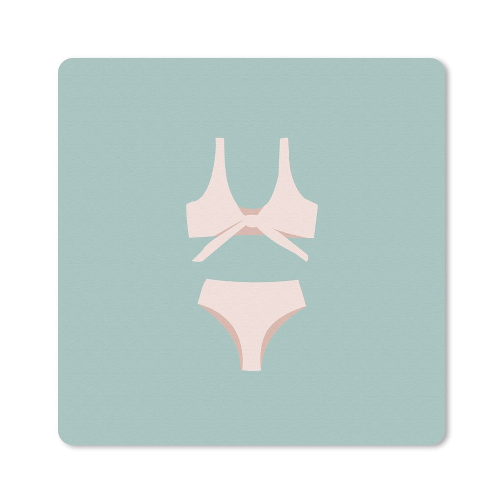 MuchoWow Mauspad Mousepad Sommer - Bikini - Pastell 30x30 cm - Mousepads - Maus Mat - Pad - Mausunterlage - Gaming