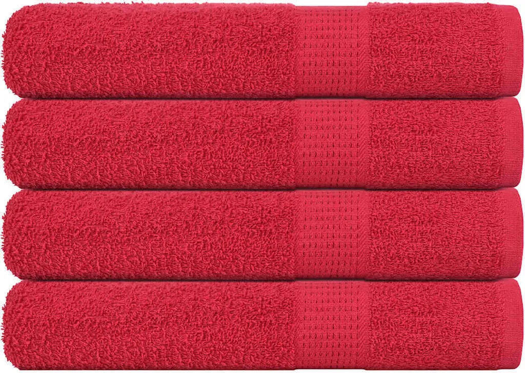 Set 4 Asciugamani Rosso Passione FROGN 80x200 | Arredo Bagno & Spa
