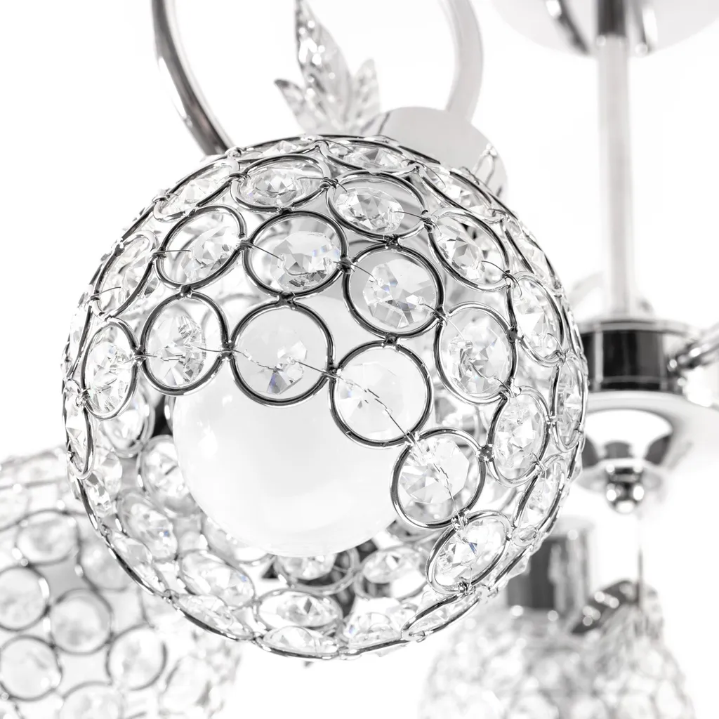 Lustre Suspension Grise Toolight APP636-5C pour Table à Manger Chic - 2