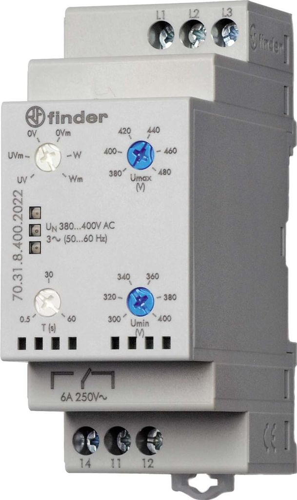 Finder 3-Phasenüberwachung 380-415 V AC 70.31.8.400.2022 Produktbild 