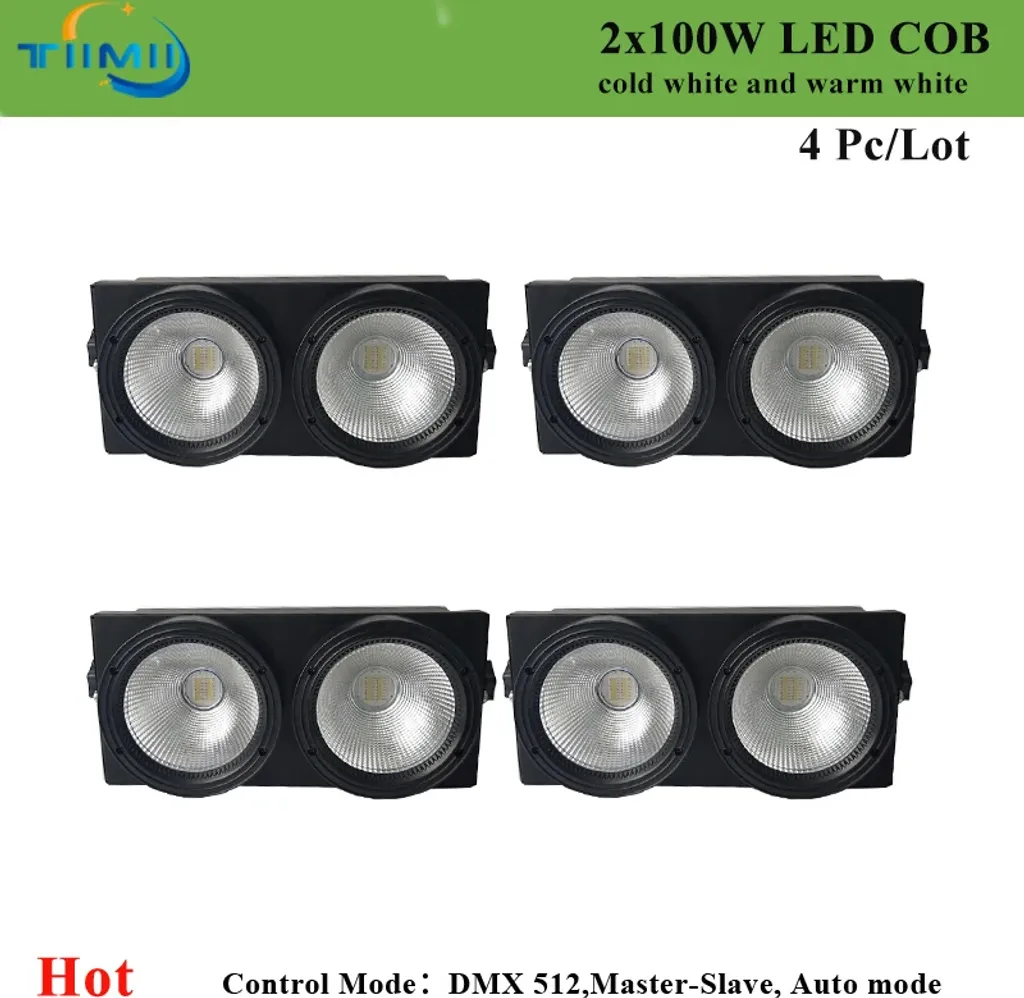Éclairage de Scène LED COB 4 Lumières Projecteur DMX Blanc Variable - 2