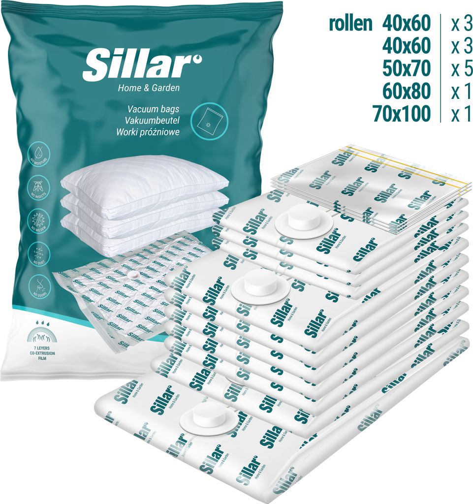 Set di sacchetti per aspirapolvere Sillar con 13 pezzi Immagine del prodotto 